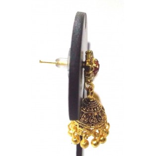 Golden Oxidized Earrings Jhumka Jhumki Ethnic Imitation Jewelry Drop Dangle EA69